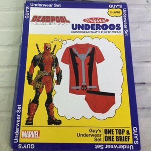 Bioworld Deadpool Red and Black Men's Briefs Underwear Set